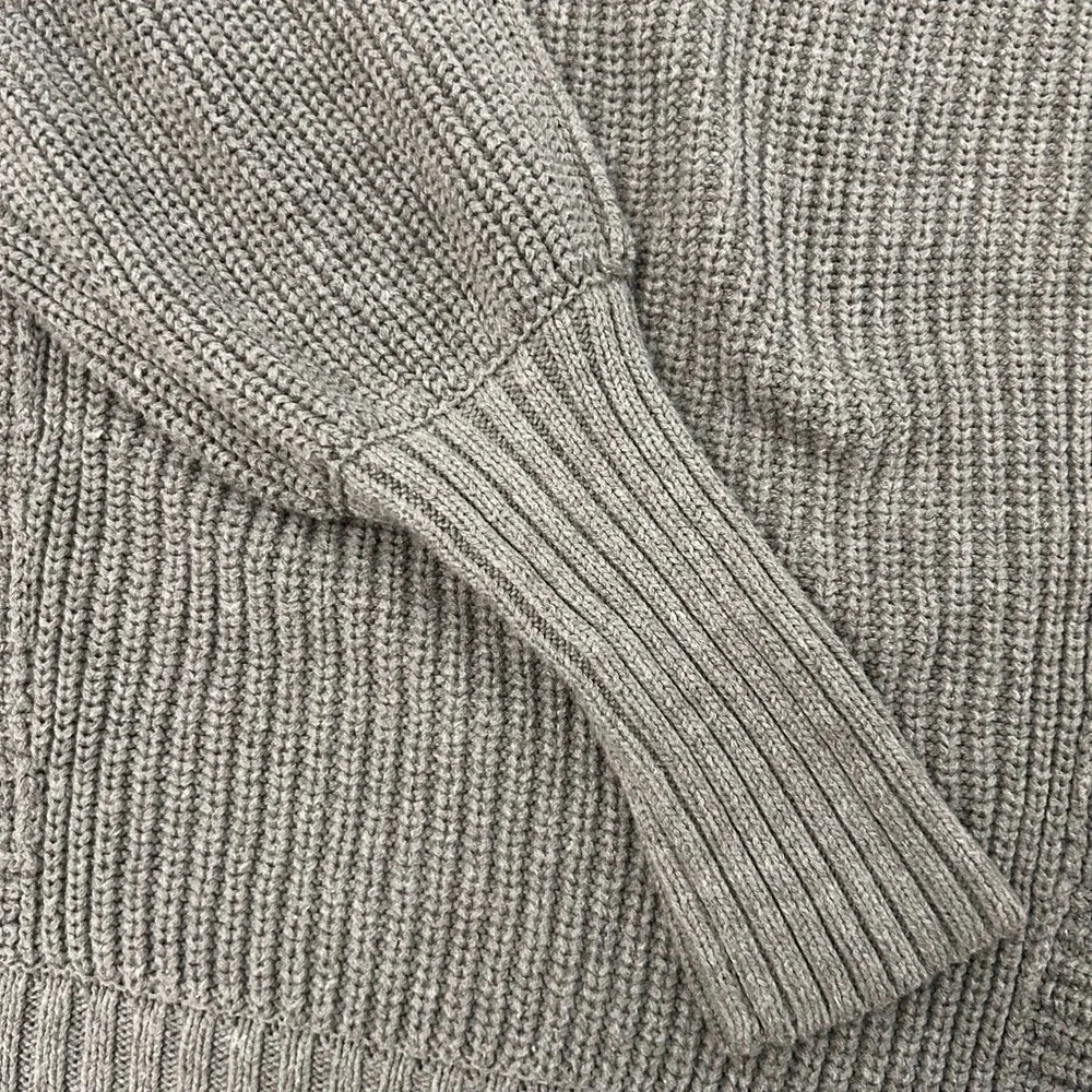 Free People Turtleneck Sweater Womens Small Gray‎ Oversized Chunky Cable Knit
